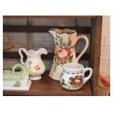 Vintage Hand Painted Pottery (Pitchers & Creamers)