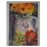 Framed Artwork, Watercolor Still Life