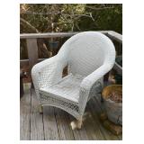 White Wicker Garden Chair