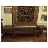 Antique Inlaid Chinese 3-pc Table Set