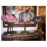 TIFFANY LAMPS - FLAMINGO, WYSTERIA & BLUE
