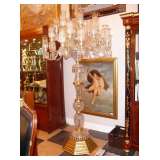 Antique Crystal Torchier