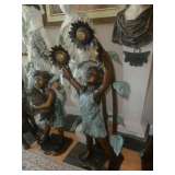 Bronze Girl with Sunflowers