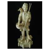 Ivory Japanese Fisherman - 13" Tall