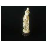 Ivory Man with Boy - 10 1/2" Tall