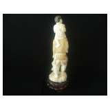 Ivory Man with Boy - 10 1/2" Tall
