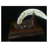 Hippo Ivory Tusk Carving- 9 1/2" Tall