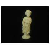 Ivory Lady with Fan - 7" Tall