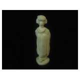 Ivory Lady with Fan - 7" Tall