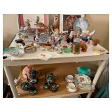 collectibles--porcelain birds, trinket dishes & boxes