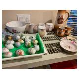 Hand painted porcelain eggs