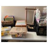 Sewing baskets and needlepoint kits