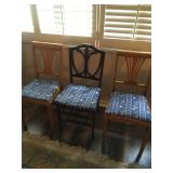 Folding wooden chairs