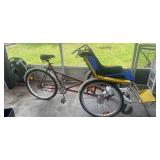 Tandem wheelchair bike