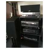 stereo with surround sound and a laser disc player