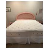 Pink Wicker-King Bed