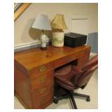 Vtg custom Teak 3 part desk