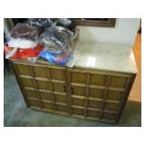 Vtg marble top cabinet