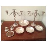 Pr Wallace "Grande Baroque" Candelabras and misc. sterling