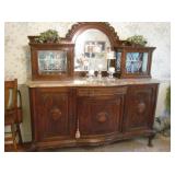 Antique Marble Top Buffet