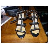 Valentino rockstud block heel sandals (38 1/2) 