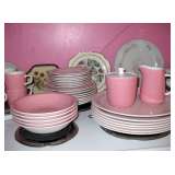 pink dinnerware