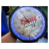 COORS LIGHT NEON CLOCK