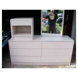 3 PIECE WHITE WASH BED SET