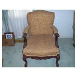 VINTAGE CHAIR W WOOD TRIM