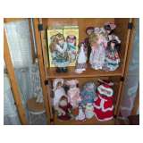 DISPLAY CABINET FULL OF DOLLS