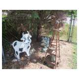 VINTAGE WINDMILL & COW