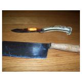 CLEAVER & BONE HANDLE KNIFE