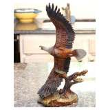 Bronze Eagle signed sculpture