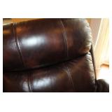 81" Leather Electric Reclining Couch