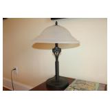 21" Black Lamp with Frosted Shade - $22.00