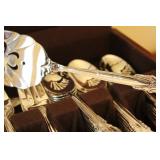 12 Place International Silverplate Flatware Set plus Extras 