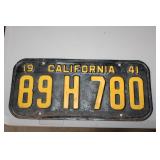 1940 Black California Plate - $40.00