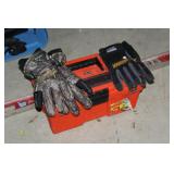 Gloves, Level & Tool Box - $25.00