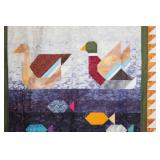 Quilted Ducks on Water Scene Hanging - $25.00 ​29.5" x 34.5"