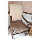 Leather accent chairs