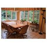 Tile-topped kitchen dining