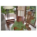 Accent tables, plant stands, floor lamps