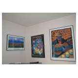 Framed posters, photos, art