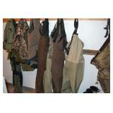Hunting gear, waders, boots, jackets