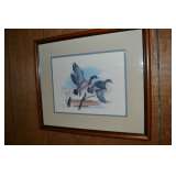 Framed, signed wildlife art