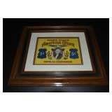 Vintage framed advertising