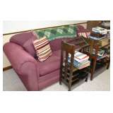 Loveseats, bookshelves, War ephmera, books