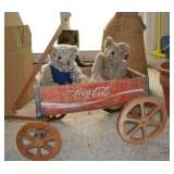 Coca-cola wagon, bears, and some toddler toys