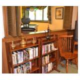 DVDs, Books, Bookshelves