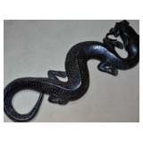 Painted Carved Wood Komodo Dragon